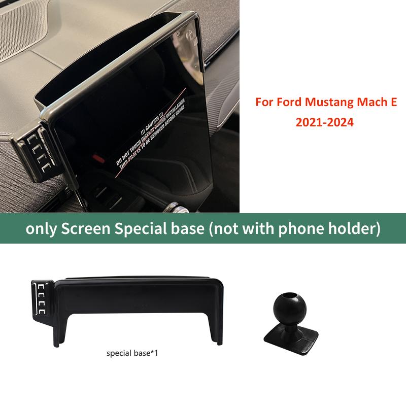 Car Mobile Phone Holder For Ford Mustang Mach E 2021-2024 15.5 inch Screen Fixed Navigation Bracket Base Wireless Charging Stand