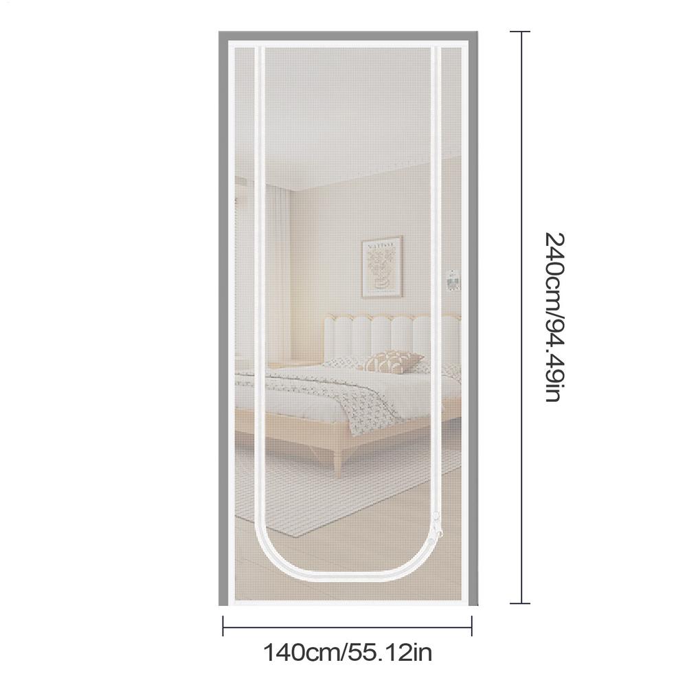 Сетка на дверь для комнатной кошки, сетчатая дверь на молнии, устойчивая к царапинам сетчатая калитка, удерживающая питомцев в домах, патио, спальне