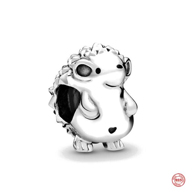 Новое серебро 925 пробы, европейская милая коала, черепаха, змея, подвеска из бисера, подвеска, подходит для оригинального браслета из стерлингового серебра, для женщин, ювелирных изделий