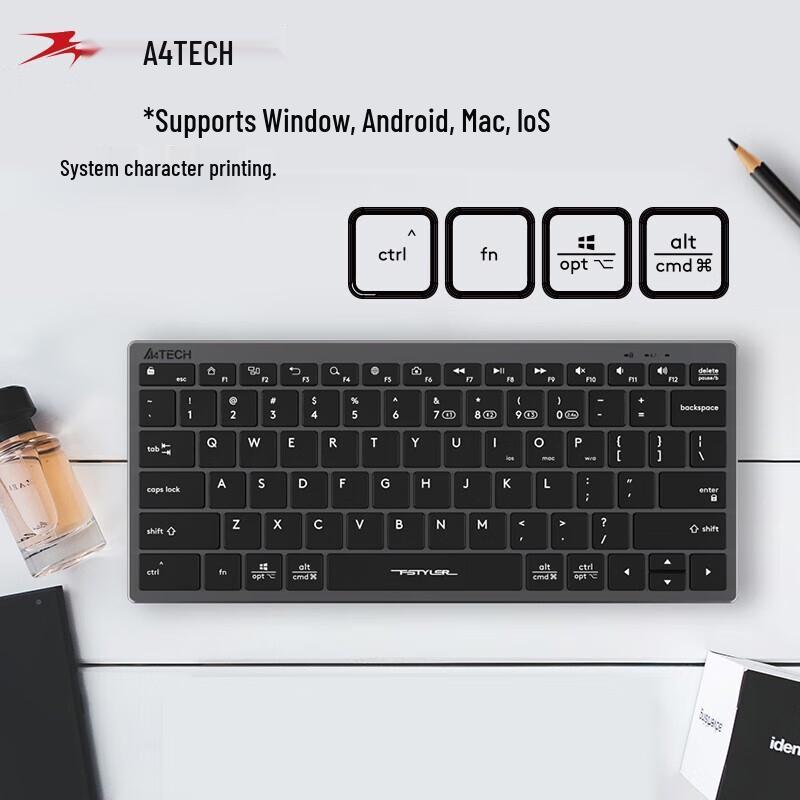 A4TECH FBX51C Wireless Bluetooth Compact Scissor-Switch Keyboard