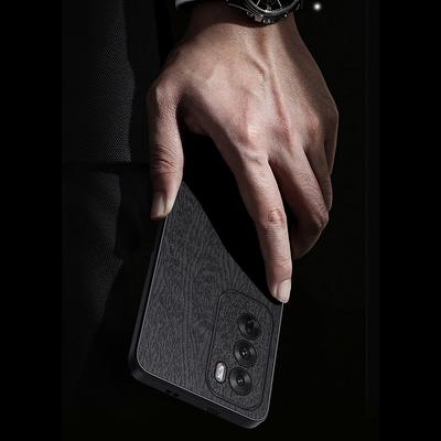 Для Oppo Reno12 5G (Глобальный) Чехол Текстура дерева PU кожа Задняя крышка для телефона