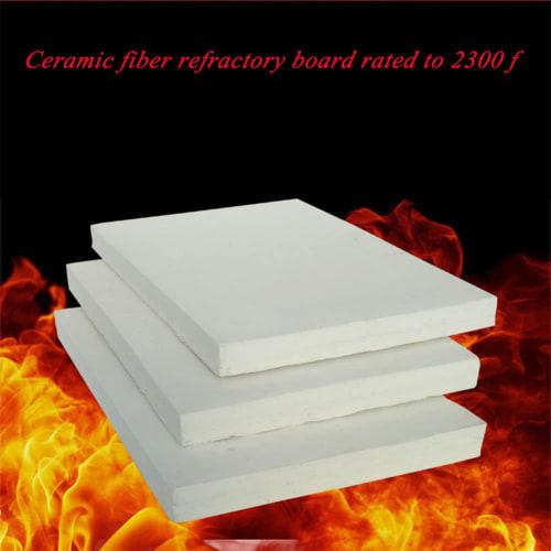 Ceramic Fiberboard - Fire-Resistant, Flame-Retardant, High-Temperature Resistant, Insulation Board for Wood-Stoves, Fireplaces, Furnaces, Kilns, and P