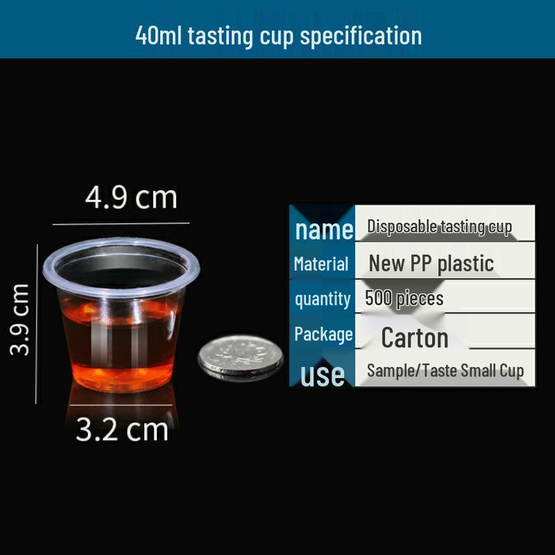 Mini Disposable Tasting Cups, 20-Pack: Ideal for Milk Tea, Jelly, Pudding, or Wine Tasting