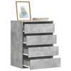 VidaXL Corner Chest of Drawers Concrete Grey 60x41x76 Cm Engineered Wood, Chest of Drawers, Filing Cabinet, Drawer Cabinet, Cabinet of 852873