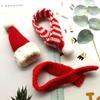 1:6 1:12 Миниатюрный кукольный домик Рождественская шапка шарф кукольный домик аксессуары рождественский подарок