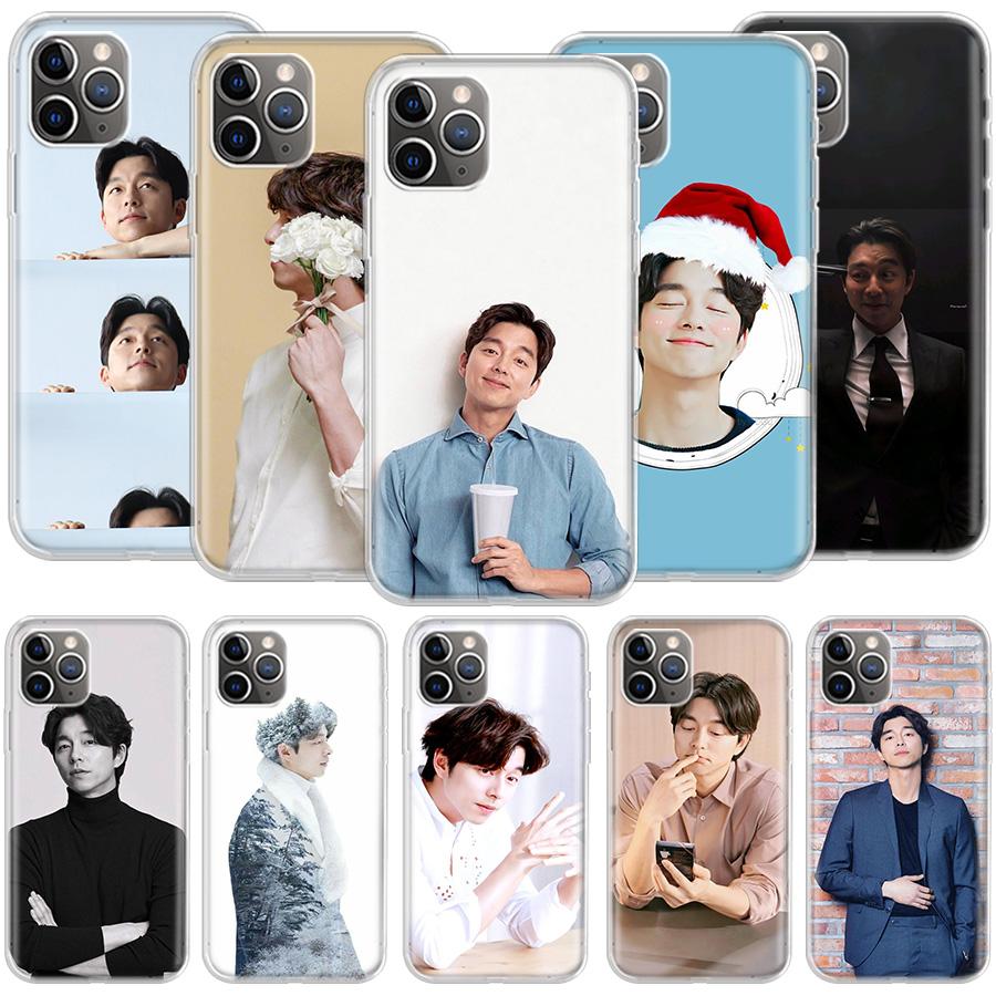 Чехол для телефона Gong Yoo для Apple iPhone 12 13 Mini 14 15 Pro 17 Pro Max Air 11 16E 16 Plus Прозрачный силиконовый защитный