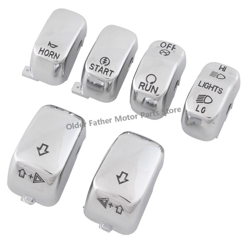Motorcycle Accessories Handlebar Control Switch Housing Cover Switch Button Caps For Harley Sportster Dyna Softail Truning V Rod