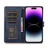 Универсальный кожаный чехол-книжка для iPhone 13/14/15/16 Pro Max - Ударопрочный, с мелкой текстурой телячьей кожи