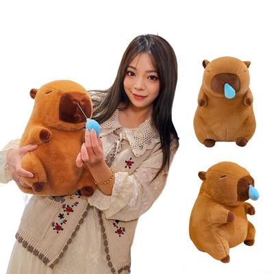 1-3 шт. Большая плюшевая игрушка Капибара с соплями, Милая капибара, Тянущиеся сопли, Забавная пушистая кукла, Кавайные мягкие животные, Подарок на день рождения, Домашний декор