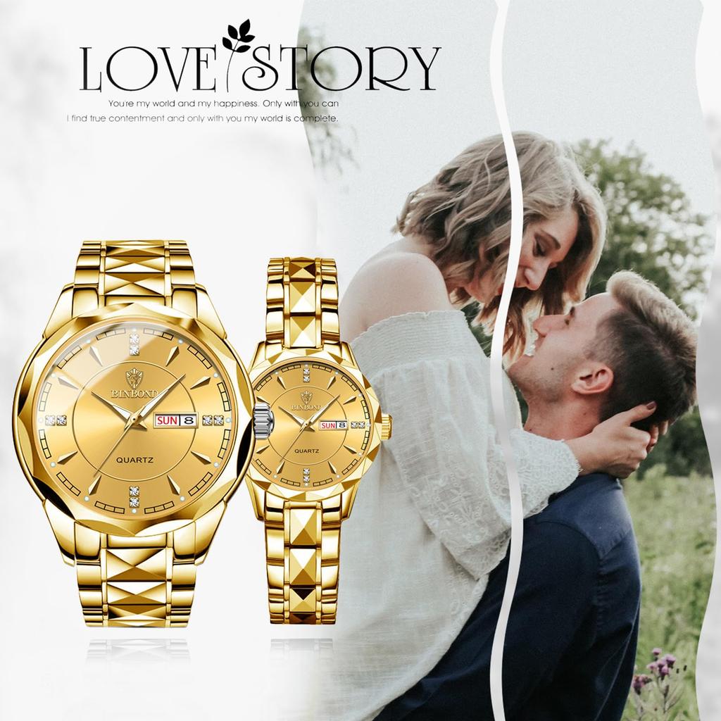 Часы золотые аналоговые простые с календарем дней недели 3ATM водонепроницаемые повседневные деловые женские часы с ремешком из нержавеющей стали на день рождественский подарок для женщин -