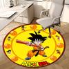 1 шт. Круглый ковер с изображением персонажей Dragon Ball, Изготовлен из полиэстера, Идеально подходит для украшения офисных стульев, гостиных