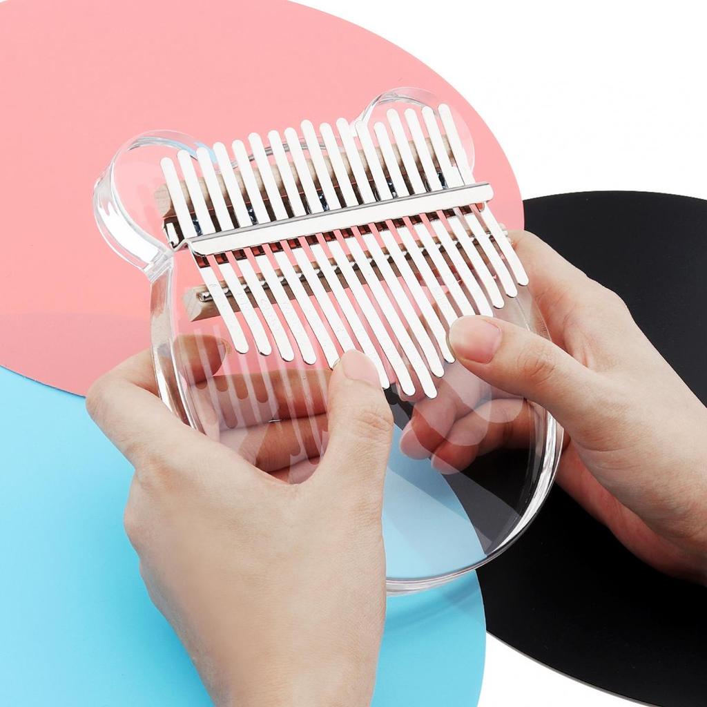 17-клавишное прозрачное пианино в форме медвежьего калимбы с большим пальцем и настроечным молотком