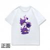 Летняя Новая Футболка с Круглым Вырезом и Короткими Рукавами Pokémon Gengar Stone, Подходит для Мальчиков и Девочек, Свободный Топ