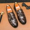 Luxury Men Tassel Loafers Shoes Pu Leather Business Shoes Designer Wedding Party Shoe Mens Flats Driving Shoes