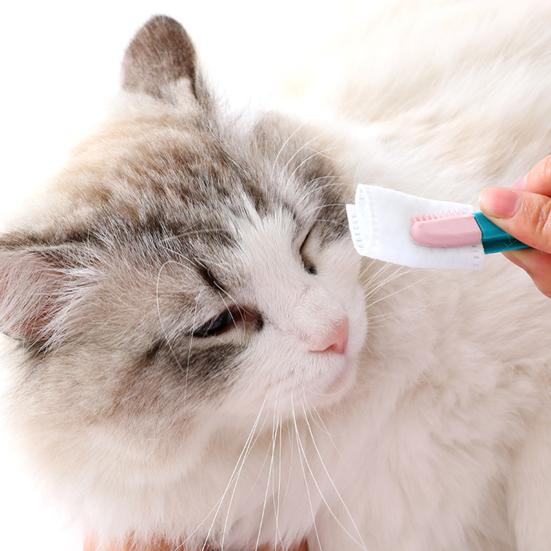 Кисть для кошачьих глаз Мягкая головка Дизайн с пряжкой Ручная головка Расческа для глаз питомца для домашнего использования