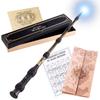 Harry Potter Glowing Magic Wand Set (with Light), Ribbon Box with Spell List, Admission Ticket, Atlas, Wax Seal (Dumbledore)