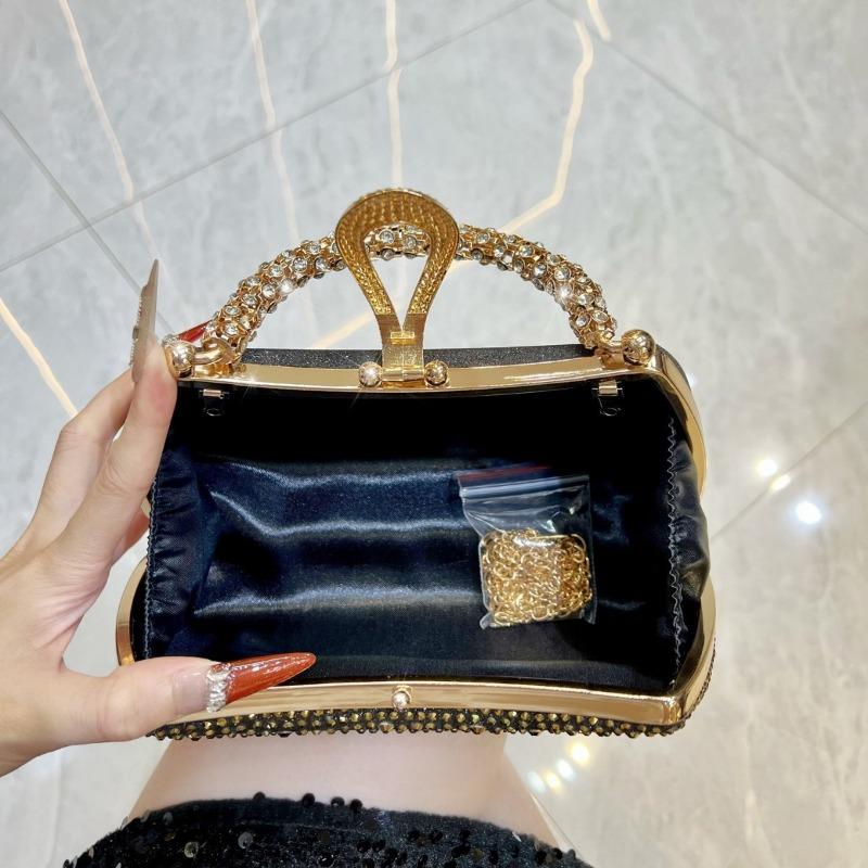 Кроссбоди сумка на цепочке, роскошный клатч, высококлассная сумочка, вечерний клатч со сверкающими стразами для светской львицы