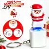Christmas Light Up Toy Santa Sound Keychain Interactive Glowing Ornament with Festive Tunes Holiday Stocking Stuffer for Kids USB-C Rechargeable