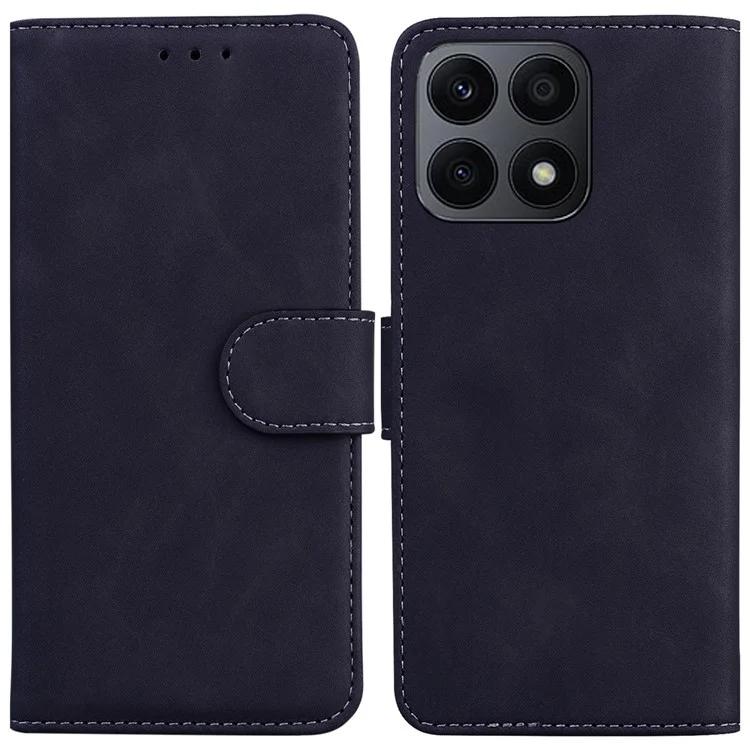 Чехол-кошелек для телефона Honor X8a 4G, однотонный чехол для смартфона из искусственной кожи с подставкой