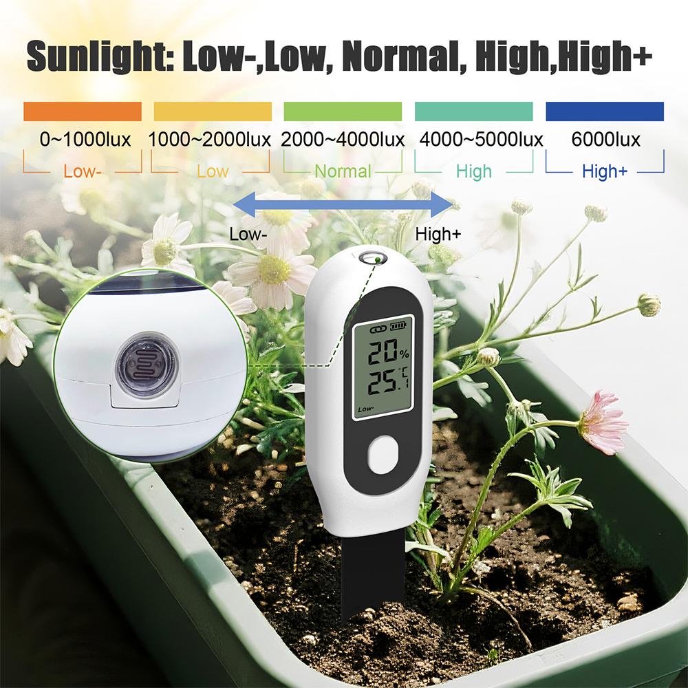 3 in 1 Soil Tester Sensor Humidity Temperature Sunlight Meter Tuya Zigbee APP Control Soil Moisture Meter for Garden Farm