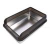 Stainless Steel Litter Box Anti Splashing Odorless Easy To Clean High Sides Semi Enclosed Cat