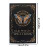 Witchcraft Spell Book Vintage Leather Look with Customizable Cover for Halloween Cosplay and RPG Blank Pages