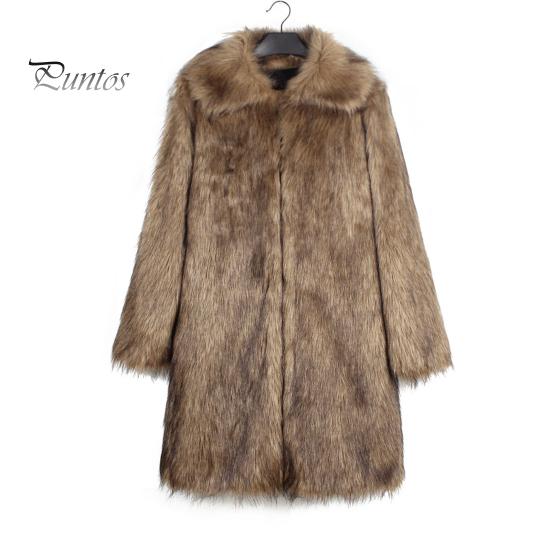 Мужское длинное пальто из искусственного меха с отворотом и длинным рукавом, ветрозащитное пальто с открытым передом, утолщенное теплое пальто из искусственного меха