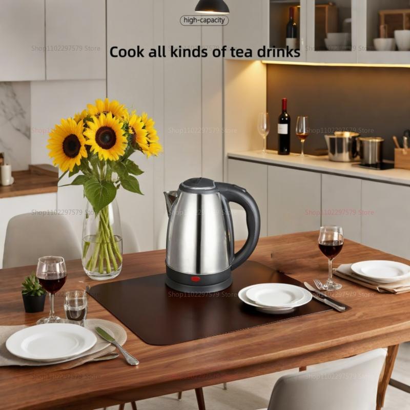 304 Stainless Steel Electric Kettle Portable 2L Coffee Pot Electric Water Heater Teapot 1500W Automatic Power Off Kettle Home