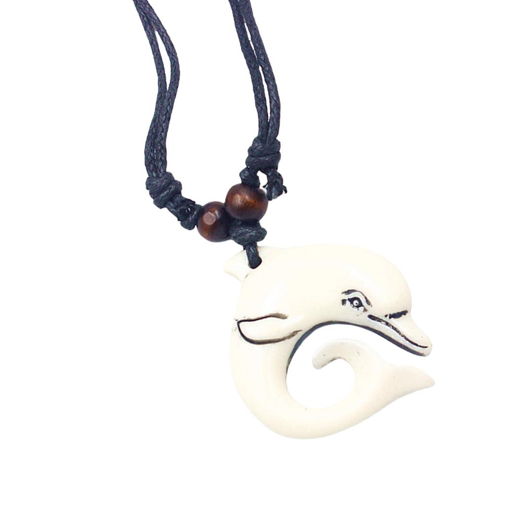 Ожерелье с подвеской в виде дельфина из смолы, регулируемая длина, ручная работа, цепочка для ключицы, ювелирное изделие для повседневной или официальной одежды