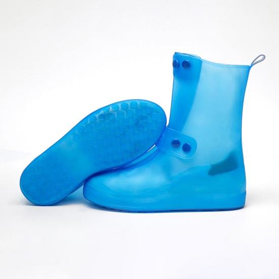 Reusable Waterproof Shoe Covers Anti-Slip Rain Shoe Covers Snap Button Shoe Covers for Rain Snow Mud Men Women