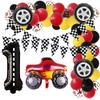Racing-themed Party Balloon Set for Children's Birthday Party Decorations