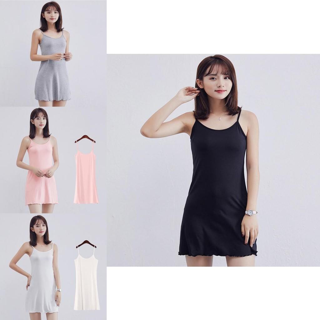 Elegant Women Tank Top Cami Mini Short Dress With Adjustable Spaghetti Straps