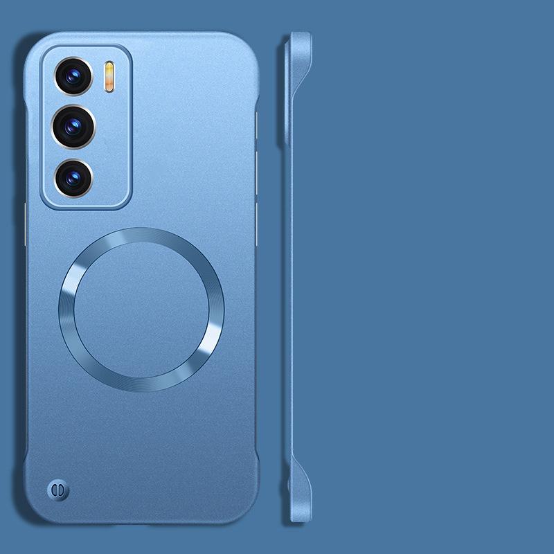 Магнитный безрамочный матовый чехол для телефона Oppo Find X7 Ultra для Magsafe Magsafeing Cover для OPPO Reno 12 Pro Borderless Hard PC Protection Back Cover