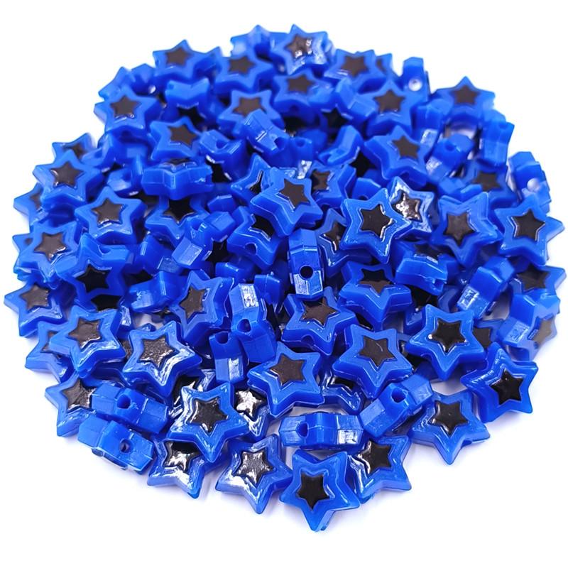 Звезда для изготовления сережек-браслетов с цветными блоками, креативные подвески, акриловые ювелирные изделия «сделай сам», аксессуары, сердце, пентаграмма, бусины, 30 шт., бусины