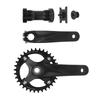 Kids Cycle Crankset with Bottom Bracket Hollow Integrated BCD104mm 34T Aluminum Alloy Cycle Chainring Crank Arm Set