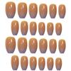 Nude Ice Through Khaki Gradual Change Short Wear Nail French Phototherapy Patch Nail Practice Full Sticker