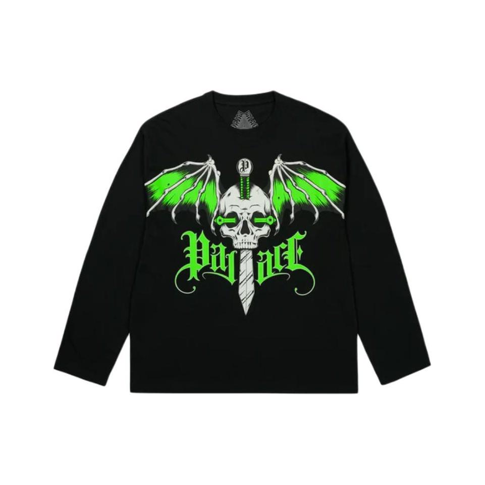 Palace Унисекс топы с длинным рукавом Wingspan черного цвета P29LS008
