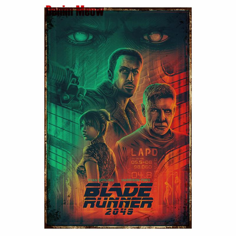 Vintage Metal Signs of Blade Runner American Movie Wall Poster Club Shabby Chic Plates Painting Craft Home Decor WY