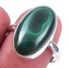 Natural Malachite Gemstone Handmade 925 Solid Sterling Silver Ring Size 9 N0a17