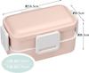 Скейтбордист Антибактериальный Ланч-бокс Тусклый Сделано в Японии Куполообразная Крышка для Мягкого Мороженого, Двухъярусный Контейнер, 600 мл, Розовый, (PFLW4AG-A)