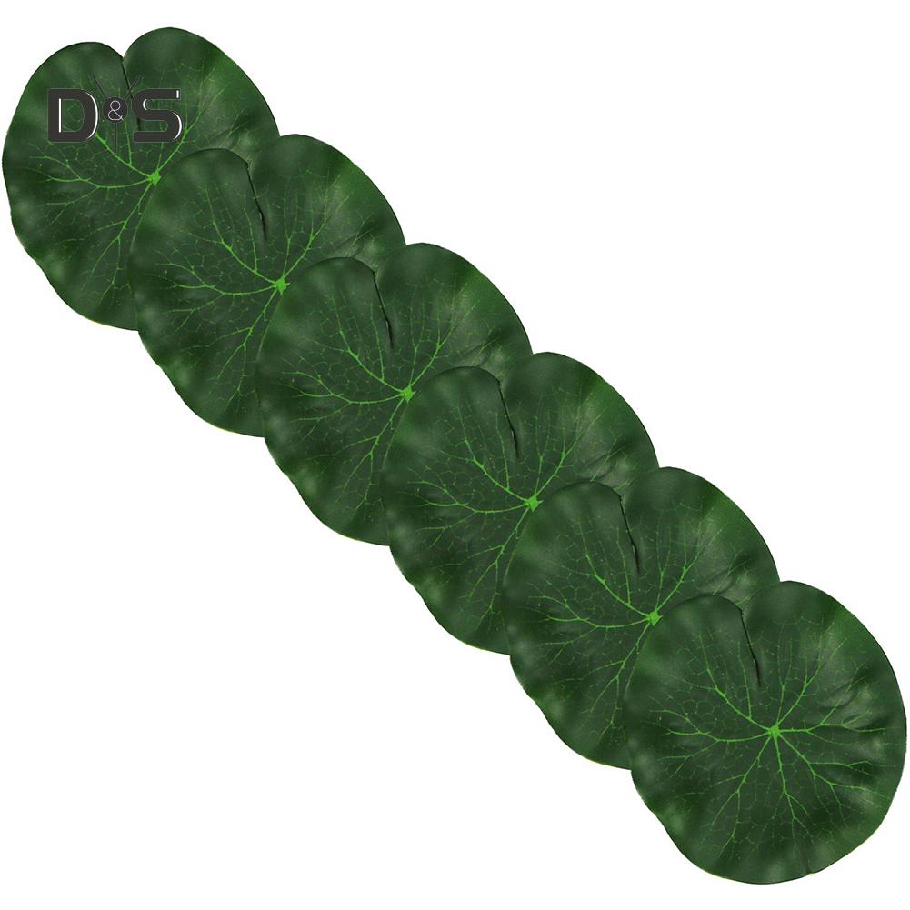 Blooming Bouquet Artificial Floating Lotus Leaves Fake Foliage Plant Garden Pond Pool Decor