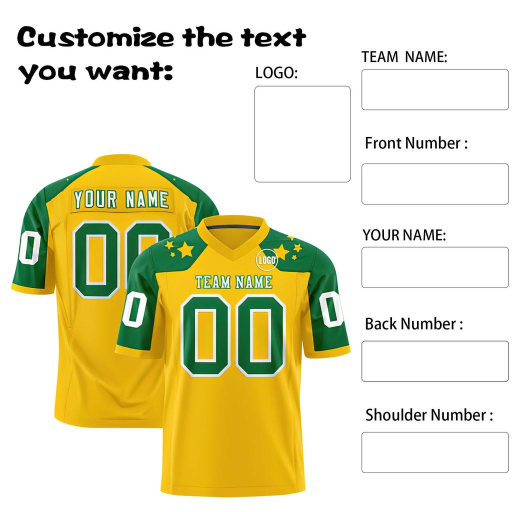 Custom Football Jerseys Personalized Printed Team Name & Number Sports Uniform For Men Women Youth