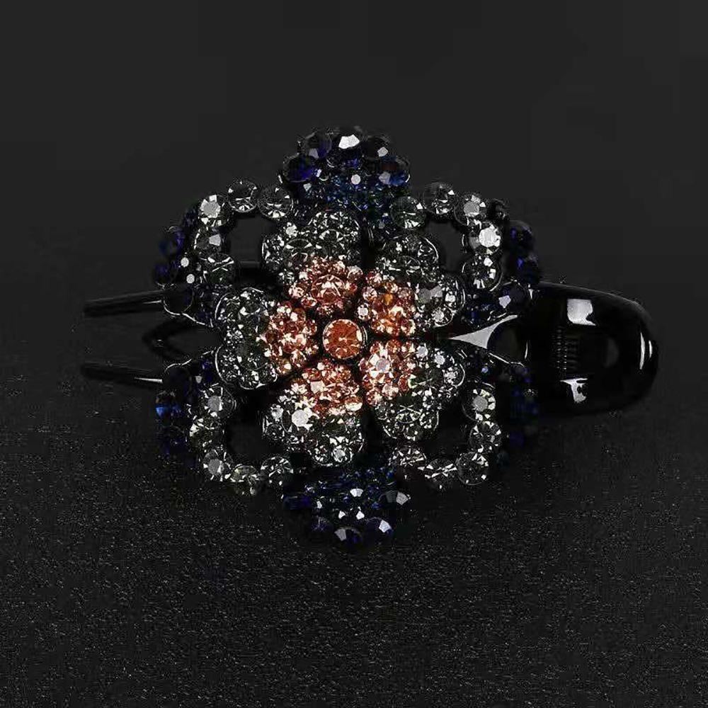 Девочки Женский Головной Убор Аксессуары для Волос Держатель для Хвоста Цветок Зажим-Уточка Стразы Заколка для Волос