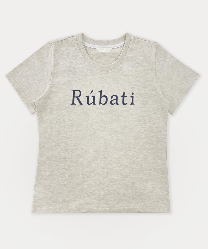 Футболка с логотипом RUBATI Serif_Овсяный