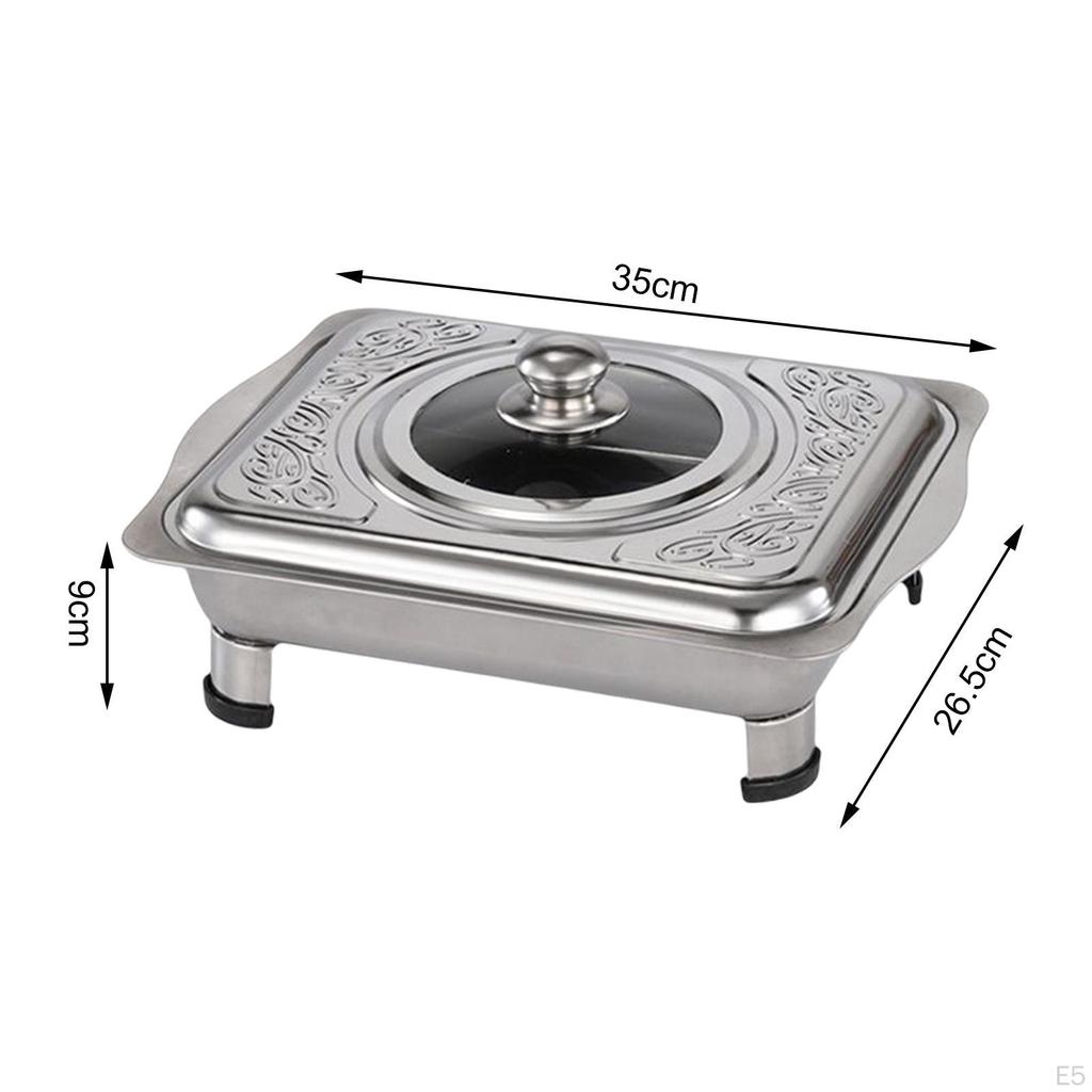 Chafing Dishes Buffet Food Warmer with Lid Stainless Steel