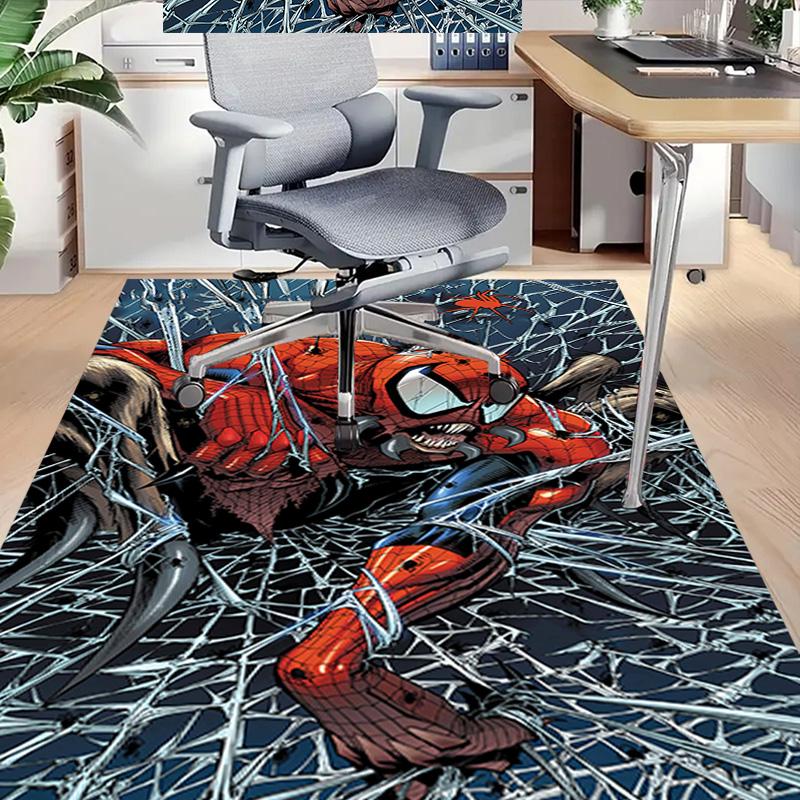 Spiderman Web Carpet For Playroom Bedroom Living Room Sofa Home Decorkids Game Area Rug Nonslip Floor Mat