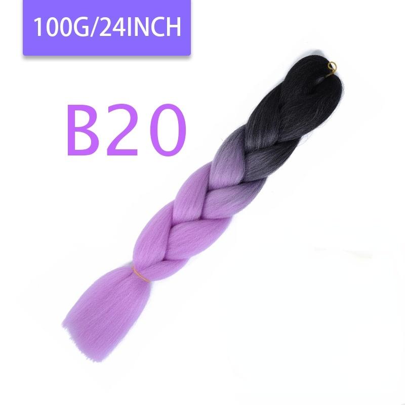 MISQUEEN Yaki Soft Hair Ombre Crochet Braiding Hair Extension For Braid 24 Inch Pink Synthetic Crochet Hair Jumbo Braid Hair