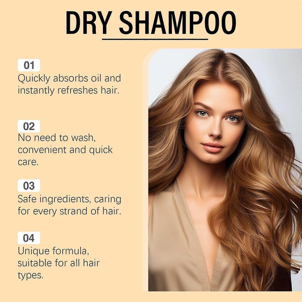 No-wash dry hair spray dry hair refreshing repair hair frizzy soft glossy no-wash spray 60