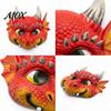 Colorful Halloween Party Mask 3D Cute Dragon Full Face Mask, Baby Lightweight Breathable Vibrant Role Play Costume with Realistic Scales And Horns for