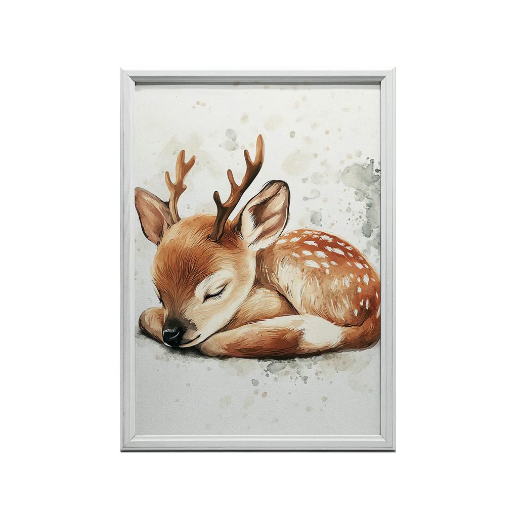 Plakat Śpiąca Sarenka Plakat Śpiąca Sarenka, 30X40 Cm, Bez Ramy, Płótno Premium Na Blejtramie